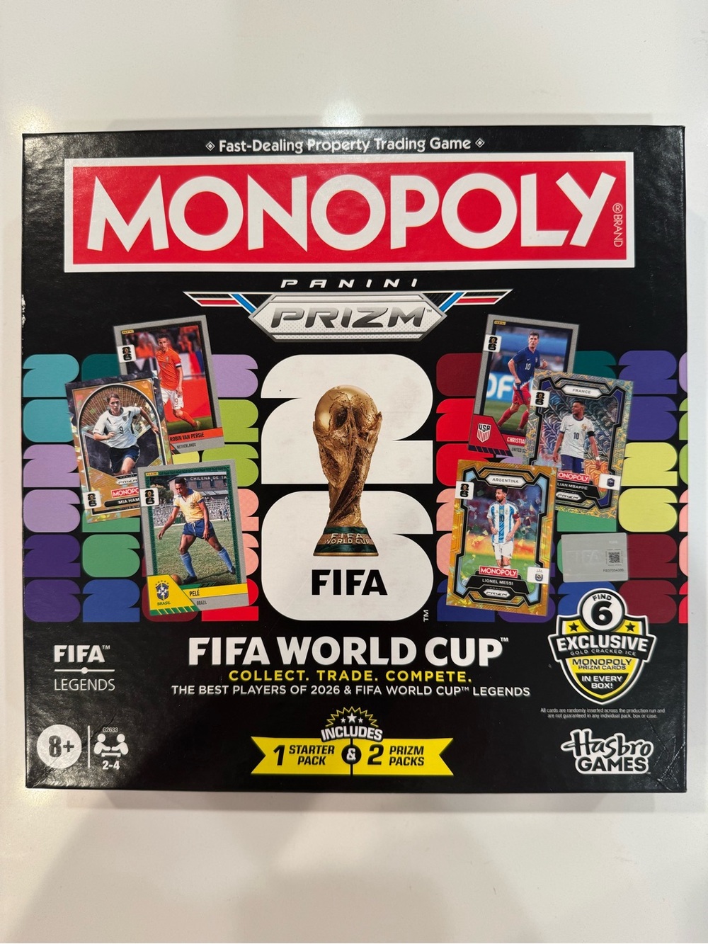 Monopoly Panini Prizm FIFA World Cup 2026 Complete Open Box